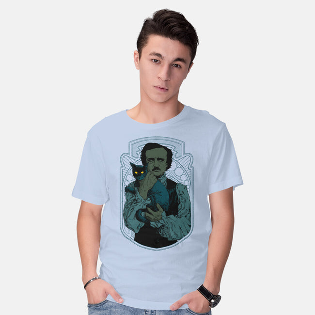 Poe And The Black Cat-mens basic tee-Hafaell