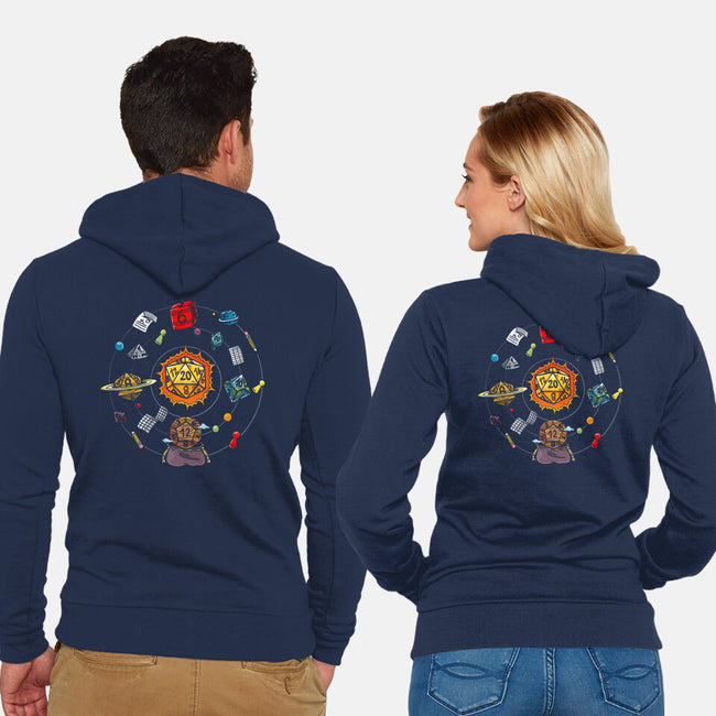 Set Dice Solar System-unisex zip-up sweatshirt-Vallina84