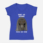 Don't Go Outside-womens v-neck tee-rocketman_art