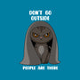 Don't Go Outside-cat bandana pet collar-rocketman_art