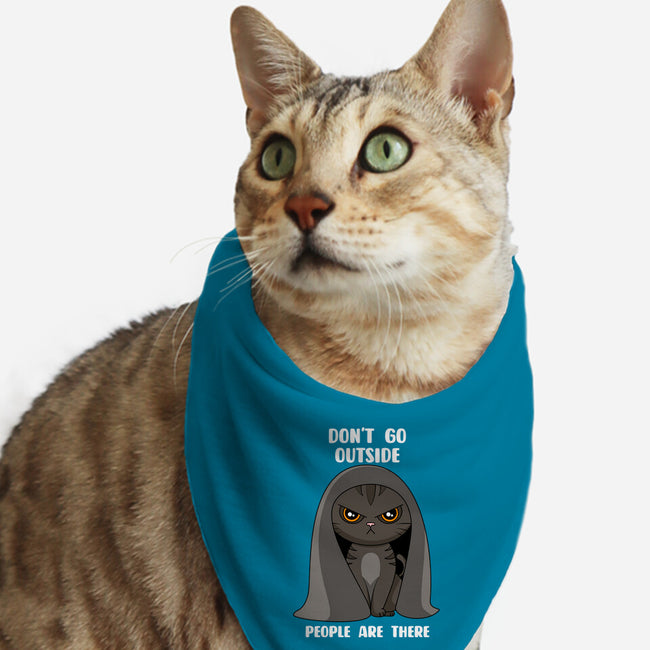 Don't Go Outside-cat bandana pet collar-rocketman_art