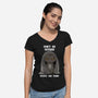 Don't Go Outside-womens v-neck tee-rocketman_art