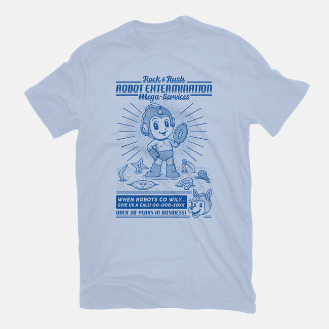 Mega Robot Extermination Services-unisex basic tee-Firebrander