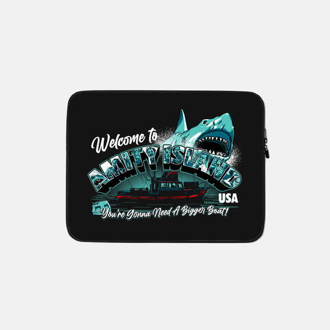 Welcome To Amity Island-none zippered laptop sleeve-goodidearyan