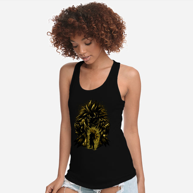 Super SSJ3-womens racerback tank-hypertwenty