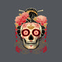 Geisha Calavera-none beach towel-NemiMakeit