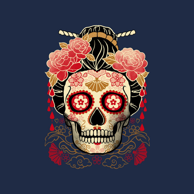 Geisha Calavera-none beach towel-NemiMakeit