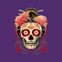 Geisha Calavera-none beach towel-NemiMakeit