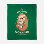 Sloth Coffee-none fleece blanket-Alundrart