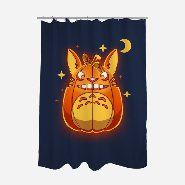 My Neighbor Pumpkin-none polyester shower curtain-theteenosaur