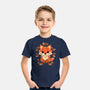 Little Fox Of Leaves-youth basic tee-NemiMakeit