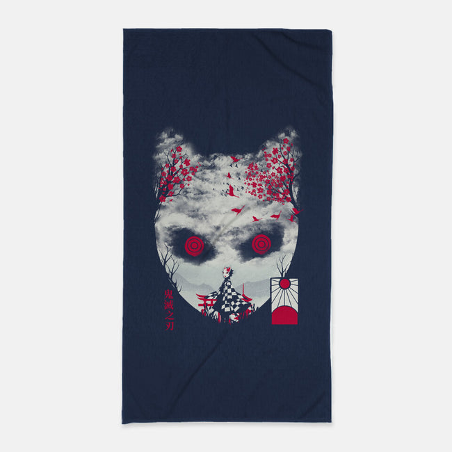 Tanjiro Mask-none beach towel-dandingeroz