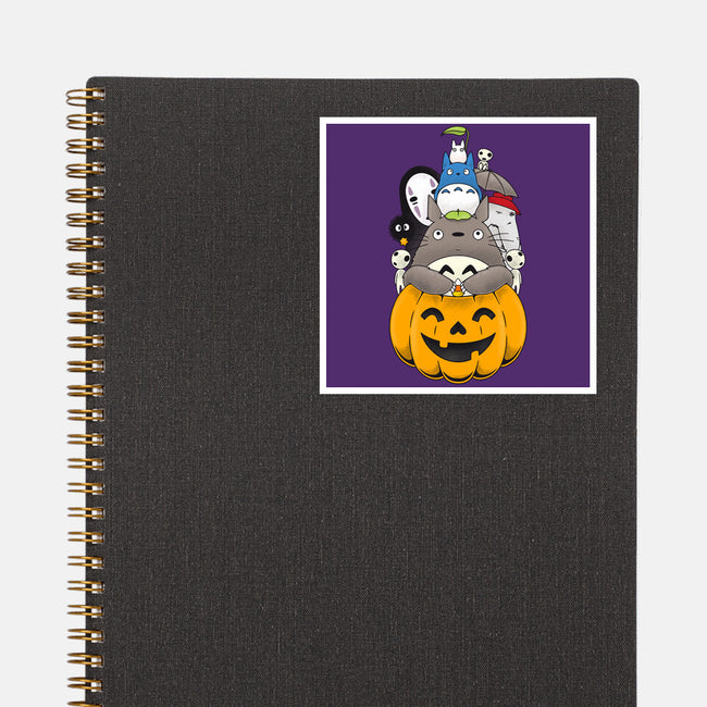 Halloween Animation-none glossy sticker-Alundrart