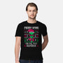 Alien Christmas-mens premium tee-eduely