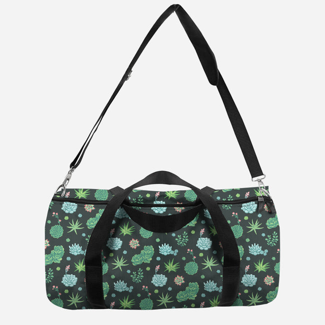 Succulents-none all over print duffle bag-Kat_Haynes