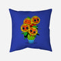 Sunflower Cat-none removable cover throw pillow-tobefonseca