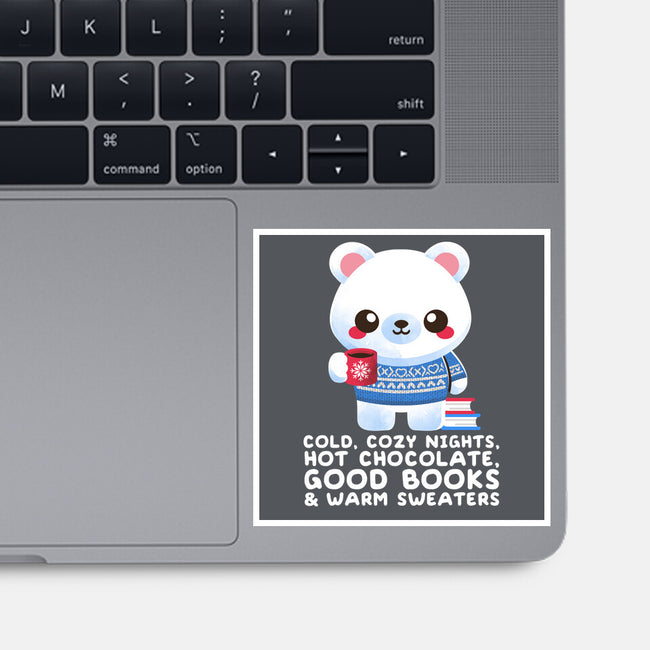 Winter Time Polar Bear-none glossy sticker-NemiMakeit