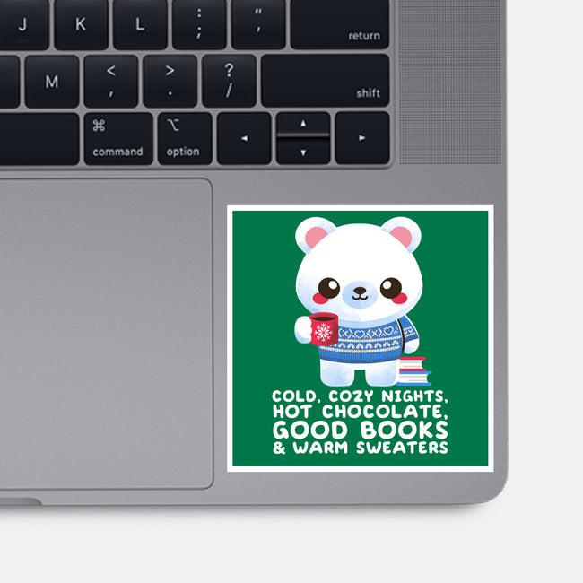 Winter Time Polar Bear-none glossy sticker-NemiMakeit