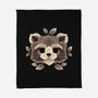 Raccoon Of Leaves-none fleece blanket-NemiMakeit