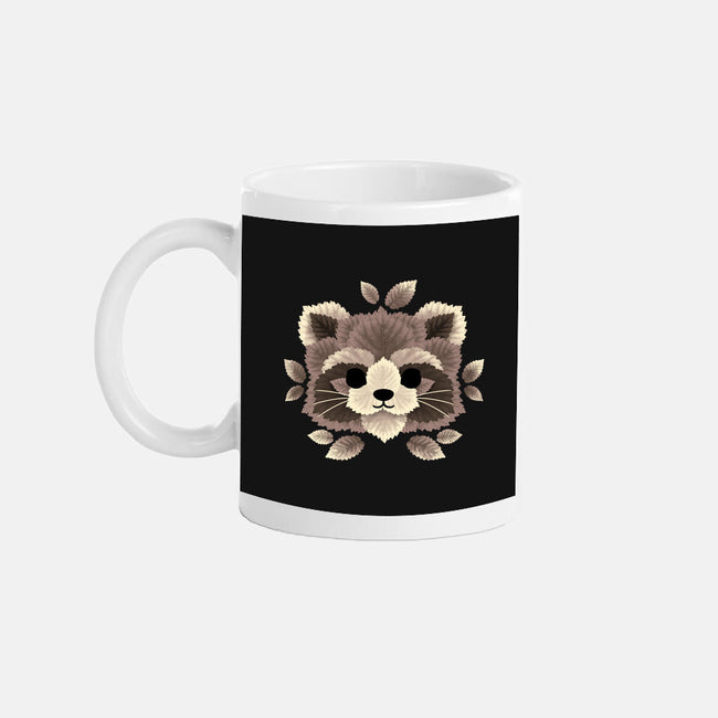 Raccoon Of Leaves-none glossy mug-NemiMakeit