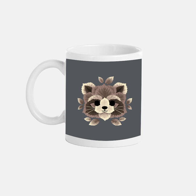 Raccoon Of Leaves-none glossy mug-NemiMakeit