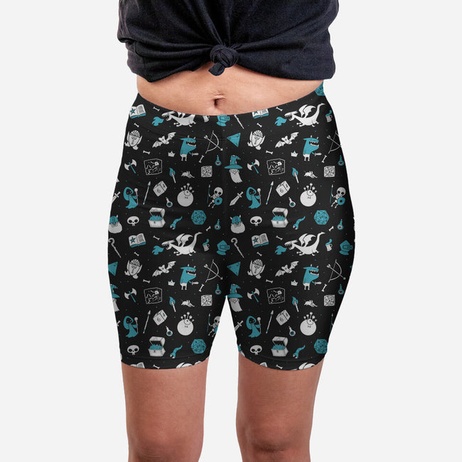 I Love Gaming-womens all over print biker shorts-queenmob