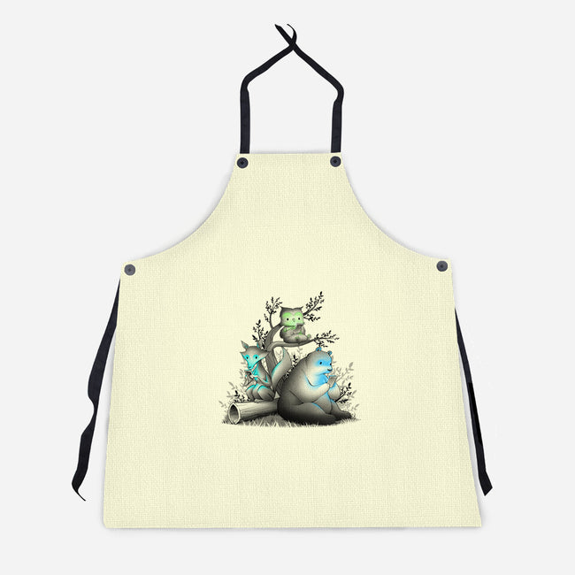 Connecting With The Forest Animals-unisex kitchen apron-tobefonseca