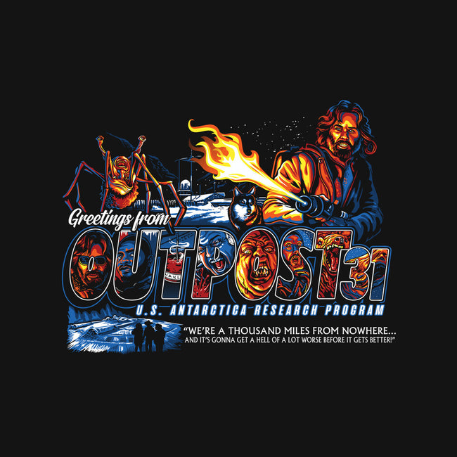 Greetings From Outpost 31-mens basic tee-goodidearyan