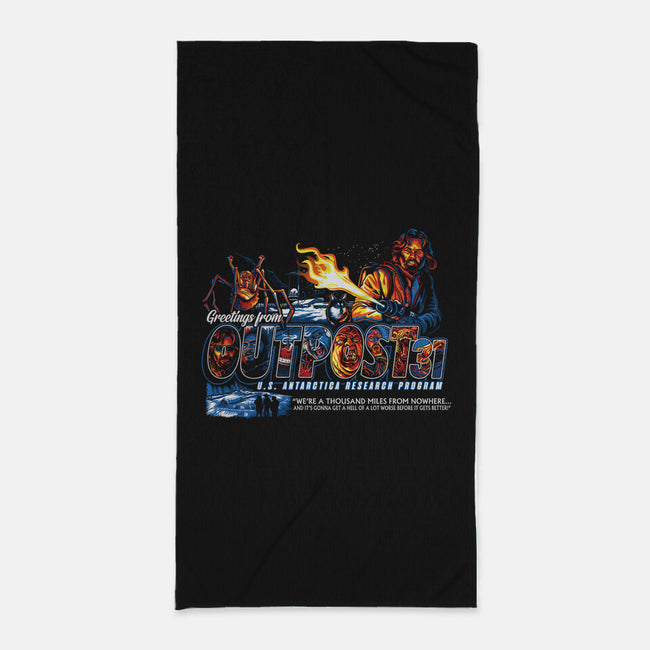 Greetings From Outpost 31-none beach towel-goodidearyan