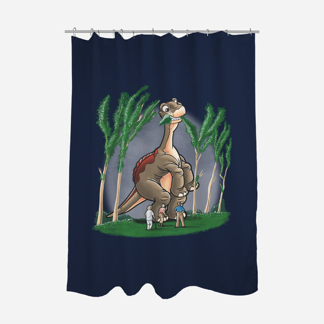 Littlefoot Park-none polyester shower curtain-trheewood