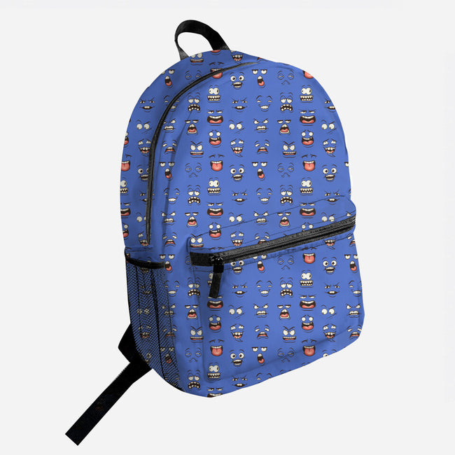 Crazy Cartoon Emotions-none all over print backpack bag-Focusnik