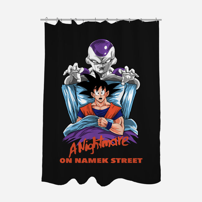 Nightmare On Namek Street-none polyester shower curtain-zascanauta