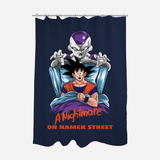 Nightmare On Namek Street-none polyester shower curtain-zascanauta