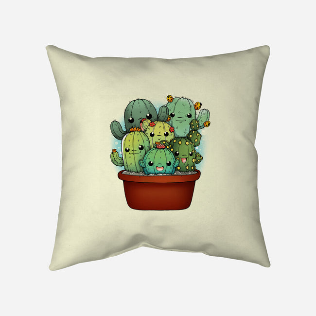 Cactus Family-none removable cover throw pillow-Vallina84