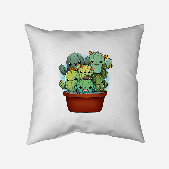 Cactus Family-none removable cover throw pillow-Vallina84