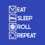 Eat Sleep Roll-unisex zip-up sweatshirt-Nickbeta Designs