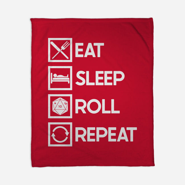 Eat Sleep Roll-none fleece blanket-Nickbeta Designs