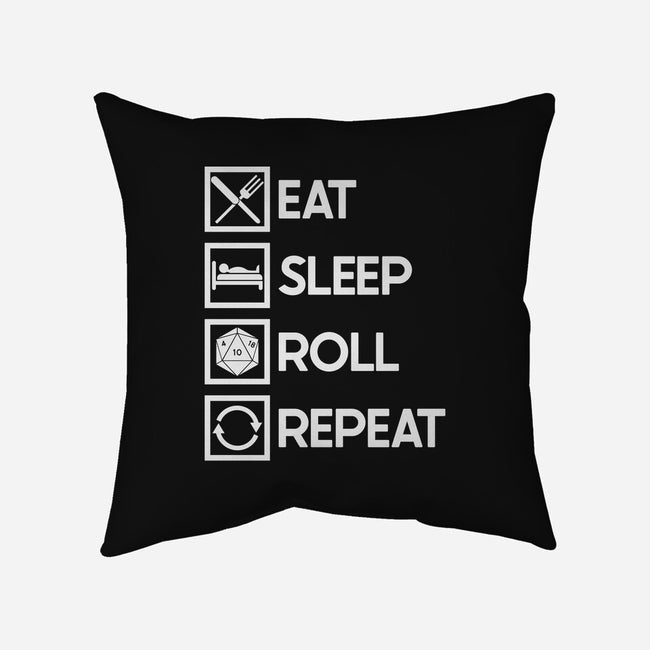 Eat Sleep Roll-none removable cover throw pillow-Nickbeta Designs