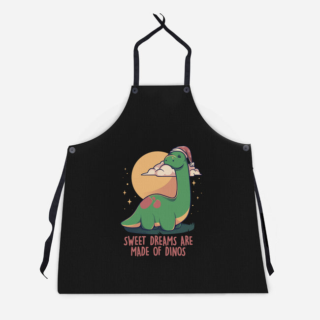 Dreams Are Made Of Dinos-unisex kitchen apron-koalastudio