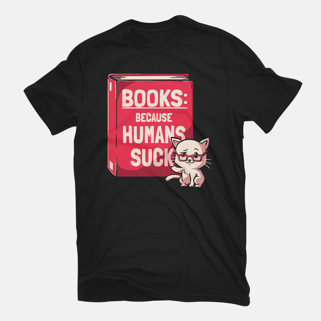 Books Because Humans Suck-youth basic tee-koalastudio