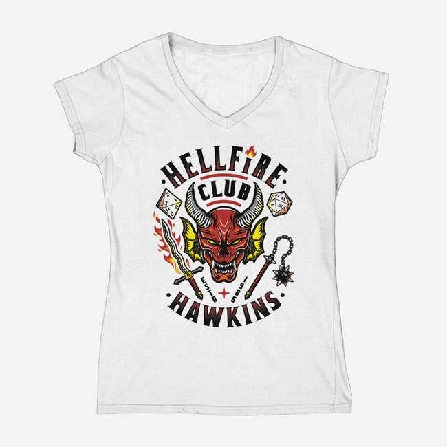 Hellfire Club-womens v-neck tee-Olipop