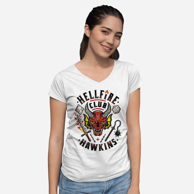 Hellfire Club-womens v-neck tee-Olipop