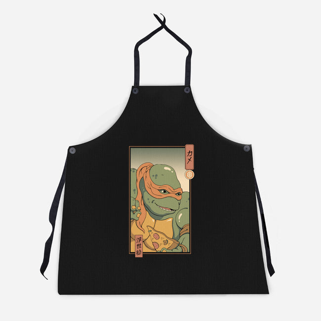 Orange Kame Ninja-unisex kitchen apron-vp021