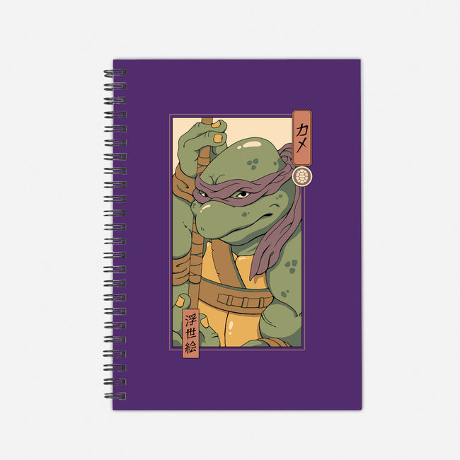 Purple Kame Ninja-none dot grid notebook-vp021