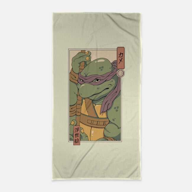 Purple Kame Ninja-none beach towel-vp021