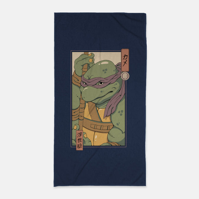 Purple Kame Ninja-none beach towel-vp021