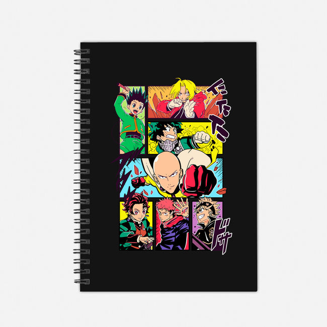 Shonen Characters-none dot grid notebook-Bellades