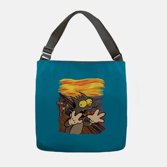 Itchy Scratchy Scream-none adjustable tote bag-leepianti