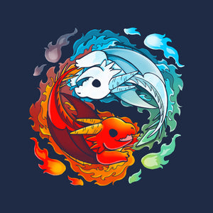 Yin Yang Fire Water Dragons