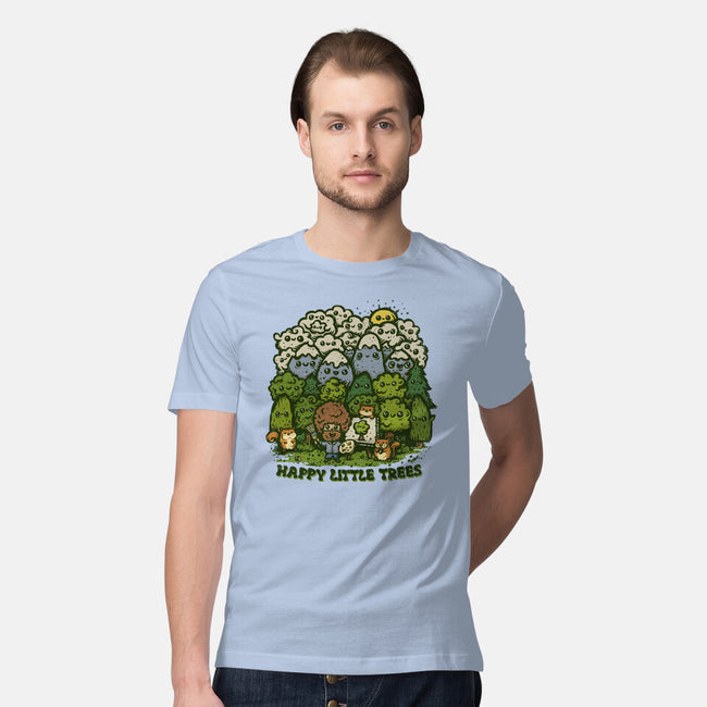 Happy Little Trees-mens premium tee-kg07